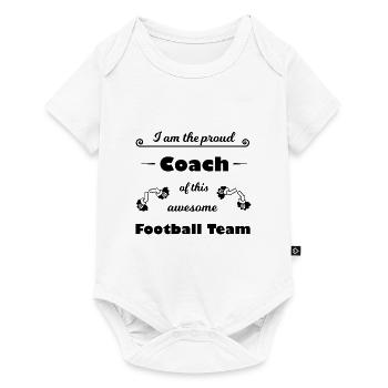 Der beste Fußball Trainer - Baby Premium Kurzarmbody - Weiß - Vorne