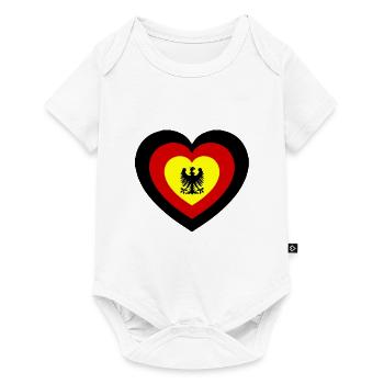 Un cœur pour notre Allemagne - Body à manches courtes Premium Bébé - blanc - Devant
