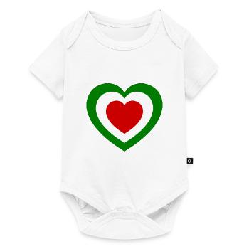 Un cœur pour Italia - Body à manches courtes Premium Bébé - blanc - Devant