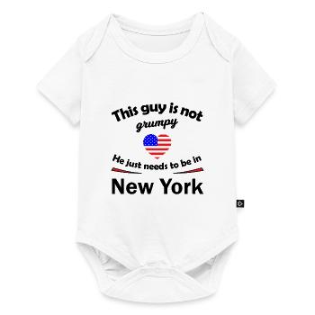Chez lui à New York - Body à manches courtes Premium Bébé - blanc - Devant