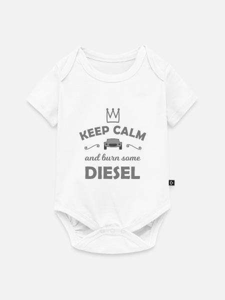 Diesel und Hubraum - Baby Premium Kurzarmbody - Weiß