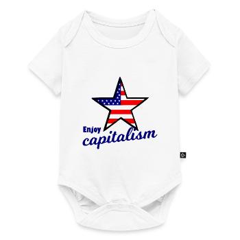 Amerika und Kapitalismus - Baby Premium Kurzarmbody - Weiß - Vorne