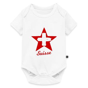 The Swiss stars - Baby Premium short-sleeve bodysuit - white - Front