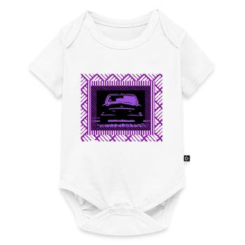 Volga violet look - Body à manches courtes Premium Bébé - blanc - Devant