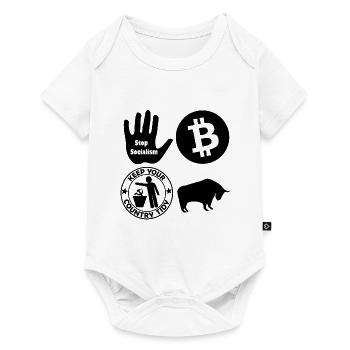 Liberté et capitalisme - Body à manches courtes Premium Bébé - blanc - Devant