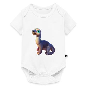 Dinosaurier - Baby Premium Kurzarmbody - Weiß - Vorne