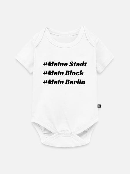 Berlin - Baby Premium Kurzarmbody - Weiß