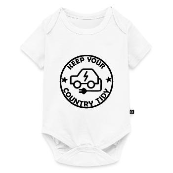 Environmental protection and electric cars - Baby Premium short-sleeve bodysuit - white - Front
