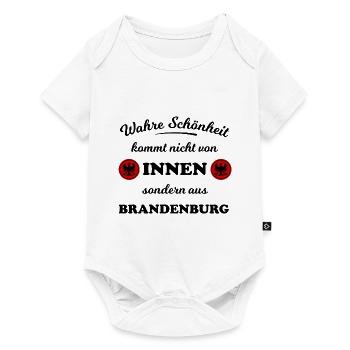 Die Schönheit aus Brandenburg - Baby Premium Kurzarmbody - Weiß - Vorne