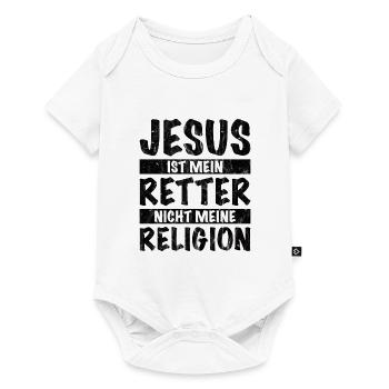 Jesus ist mein Retter nicht meine Religion - Baby Premium Kurzarmbody - Weiß - Vorne