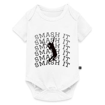 Tennis tennis player tennis sport tennis ball smash - Baby Premium short-sleeve bodysuit - white - Front