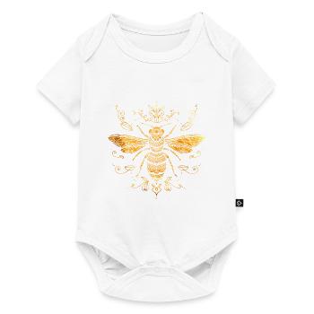 Tatouage tribal mandala abeilles - Body à manches courtes Premium Bébé - blanc - Devant