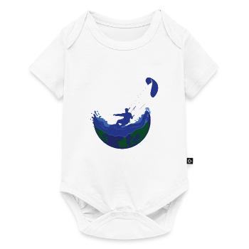 Kite the World Kitesurfer Shirt Kitesurf Surf KIte - Baby Premium short-sleeve bodysuit - white - Front