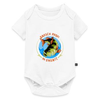Spinnfischer Spruch Barsch Angler Angel Geschenk - Baby Premium Kurzarmbody - Weiß - Vorne