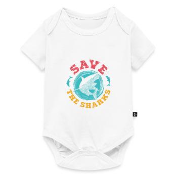 Save the Sharks Shark Fish Protection Diver Cadeau - Body à manches courtes Premium Bébé - blanc - Devant