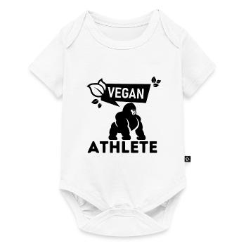 Athlète végétalien Power Fitness Muscles - Body à manches courtes Premium Bébé - blanc - Devant