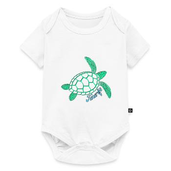 Tortue de mer verte - Tenerife - Body à manches courtes Premium Bébé - blanc - Devant