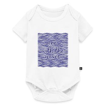 Un avec les vagues - Surfeurs, Marins, Planchistes - Body à manches courtes Premium Bébé - blanc - Devant