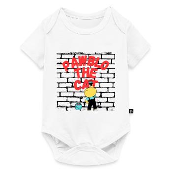 PAWBLO DIE KATZE - Baby Premium Kurzarmbody - Weiß - Vorne