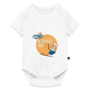 "Life is great @Bodensee" Wasserski Schwein! - Baby Premium Kurzarmbody - Weiß - Vorne