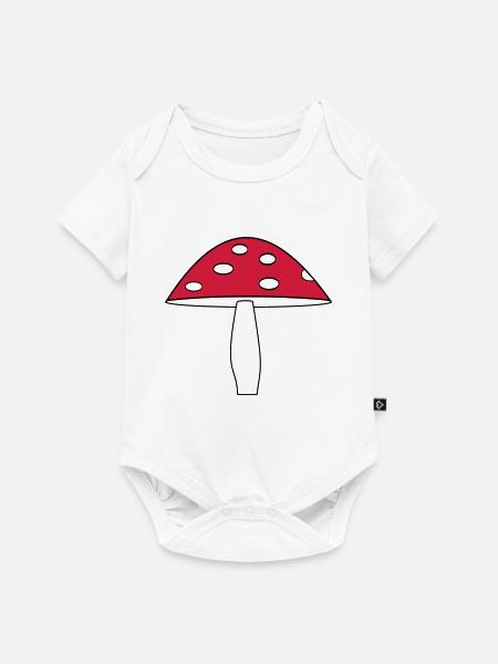 Pilz, Fliegenpilz - Baby Premium Kurzarmbody - Weiß