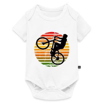 Wheelie Cyclisme Cadeau - Body à manches courtes Premium Bébé - blanc - Devant