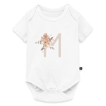 BOHO Art Letter M - Body à manches courtes Premium Bébé - blanc - Devant