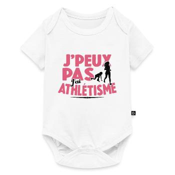 Je Peux Pas J'ai Athlétisme Cadeau De Sport - Body à manches courtes Premium Bébé - blanc - Devant