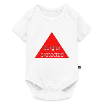 burglar protected - Baby Premium short-sleeve bodysuit - white - Front