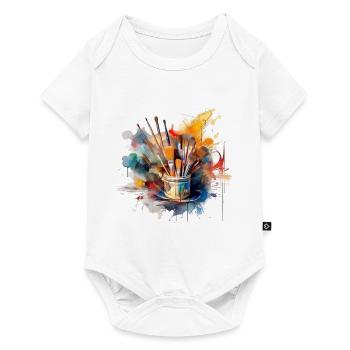 Art and painting - Baby Premium short-sleeve bodysuit - white - Front