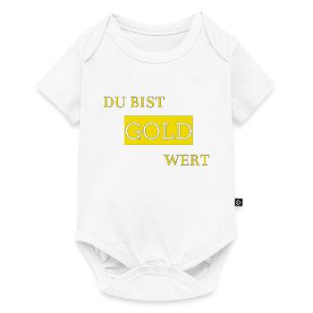 Du bist Gold wert - Baby Premium Kurzarmbody - Weiß - Vorne