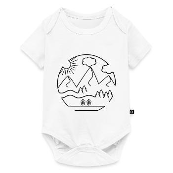 Berge - Baby Premium Kurzarmbody - Weiß - Vorne