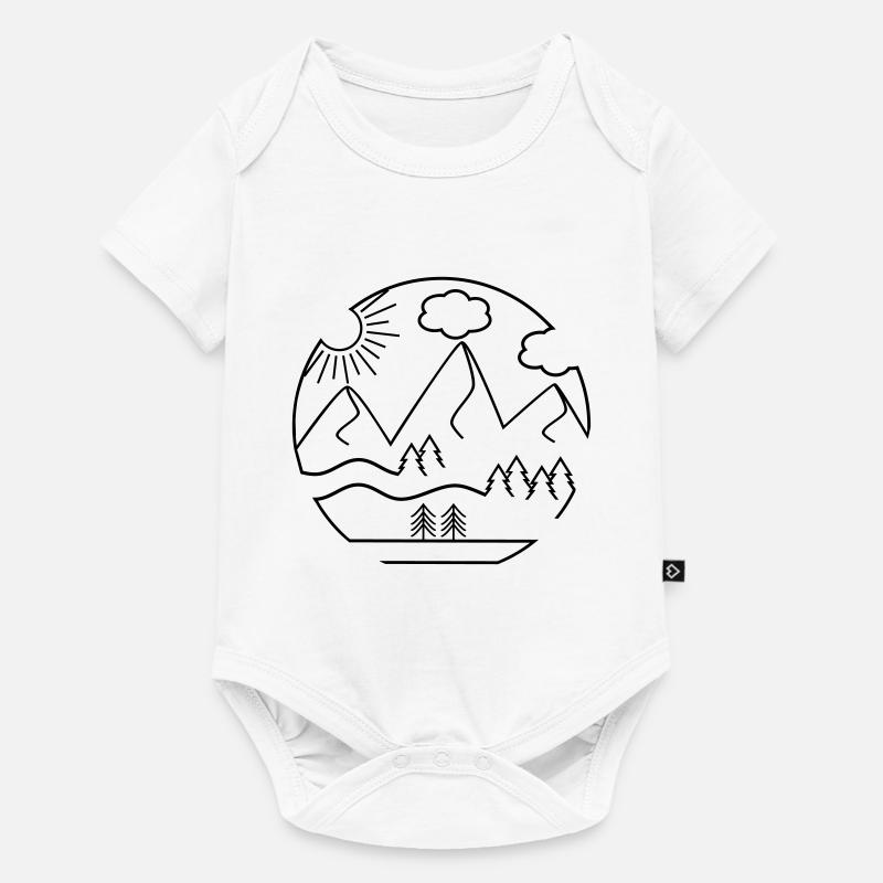Berge - Baby Premium Kurzarmbody - Weiß