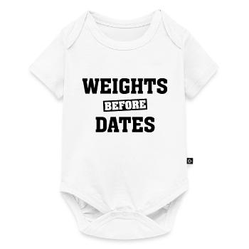 Weights Before Dates - Body à manches courtes Premium Bébé - blanc - Devant