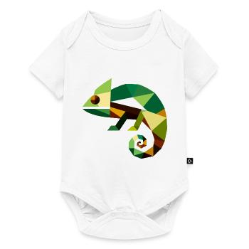 Geometric Chameleon - Baby Premium short-sleeve bodysuit - white - Front