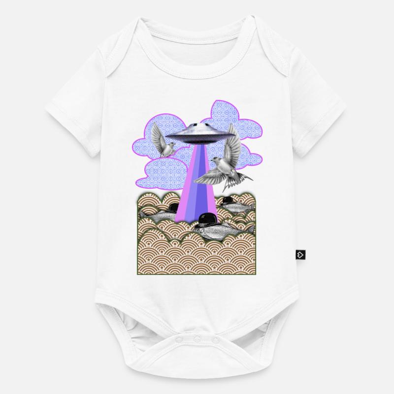 Flamingo - Baby Premium short-sleeve bodysuit - white