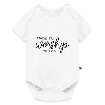 Glauben Jesus Gläubig Christen Geschenk - Baby Premium Kurzarmbody - Weiß - Vorne