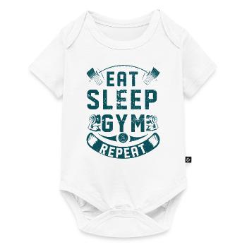 Gym Fitness Training Musculation Musculier Muscle - Body à manches courtes Premium Bébé - blanc - Devant