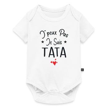 Tante / Tata / Marraine / Oncle / Nourrice / Bébé - Body à manches courtes Premium Bébé - blanc - Devant