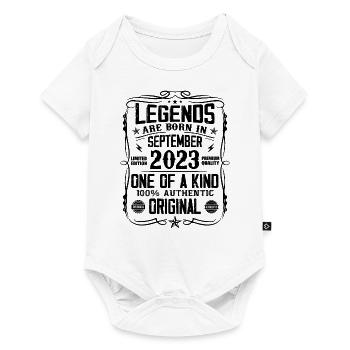 Septembre 2023 Vintage Retro Cadeau d’anniversaire - Body à manches courtes Premium Bébé - blanc - Devant