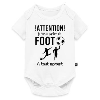 Foot Humour Football Cadeau - Body à manches courtes Premium Bébé - blanc - Devant