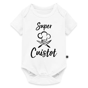 Cuisine super cuistot humour cuisinier cadeau - Body à manches courtes Premium Bébé - blanc - Devant