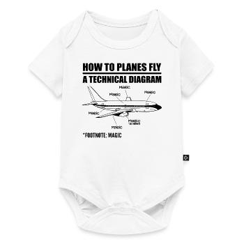 How Planes Fly Funny Aviation Engineer Pilot Airpl - Body à manches courtes Premium Bébé - blanc - Devant