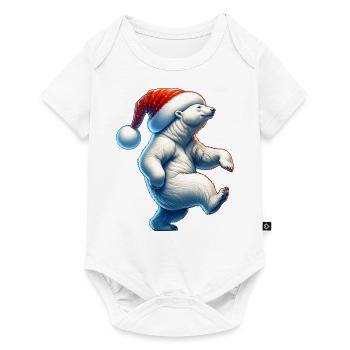 Funny Polar Bear Christmas - Baby Premium short-sleeve bodysuit - white - Front