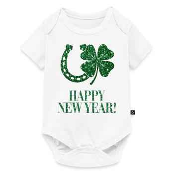 New Year's Eve New Year's Eve Horseshoe Shamrock New Year - Baby Premium short-sleeve bodysuit - white - Front