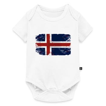 Iceland Flag - Baby Premium Kurzarmbody - Weiß - Vorne