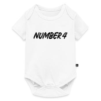 Number 4 - four - fourth - fourth - 4 - number 4 - Baby Premium short-sleeve bodysuit - white - Front