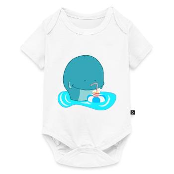 Sommer - Baby Premium Kurzarmbody - Weiß - Vorne