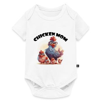 maman poulet - Hühnermama - Body à manches courtes Premium Bébé - blanc - Devant