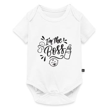 Ich bin der Chef - Baby Premium Kurzarmbody - Weiß - Vorne